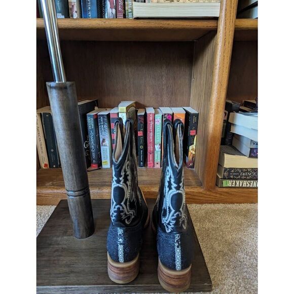 Linea De Oro Mexico 24 US 8.5 women's Western Boots stingray Leather euc - Picture 3 of 8